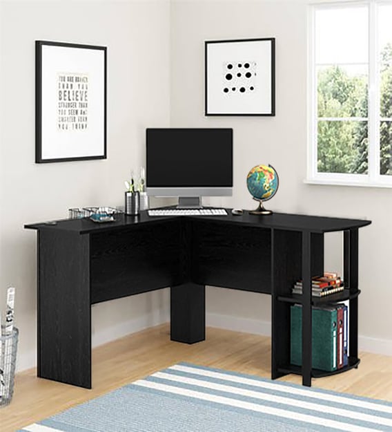 l shaped desk with pc holder