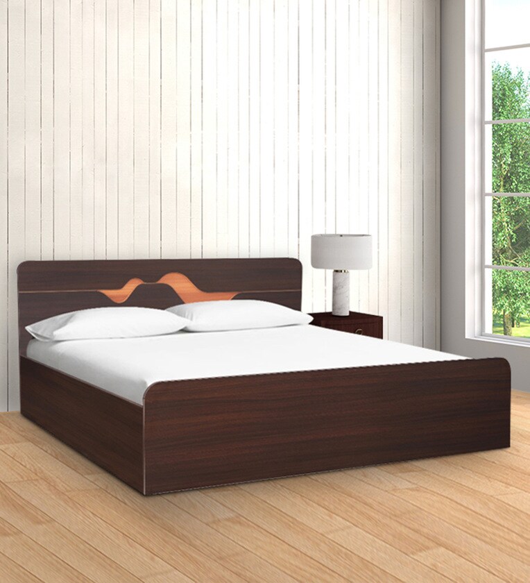 Buy Tweady King Size Bed with Storage in Denever Oak Finish by HomeTown