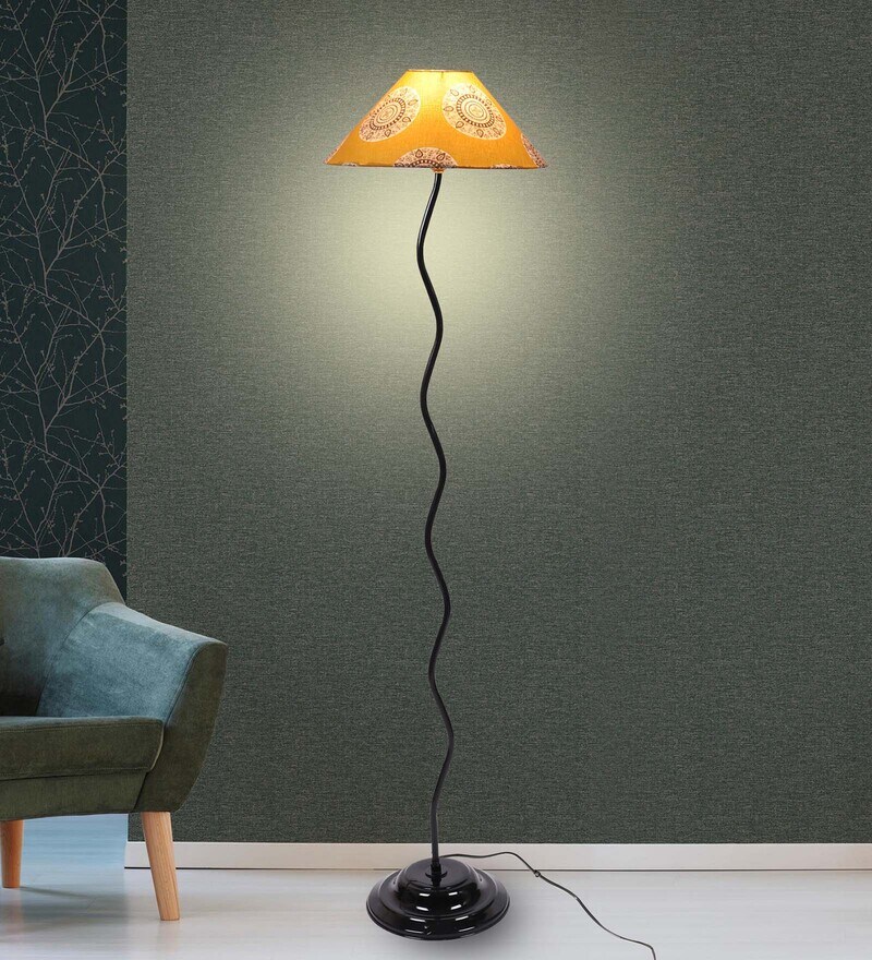 twisted metal floor lamp