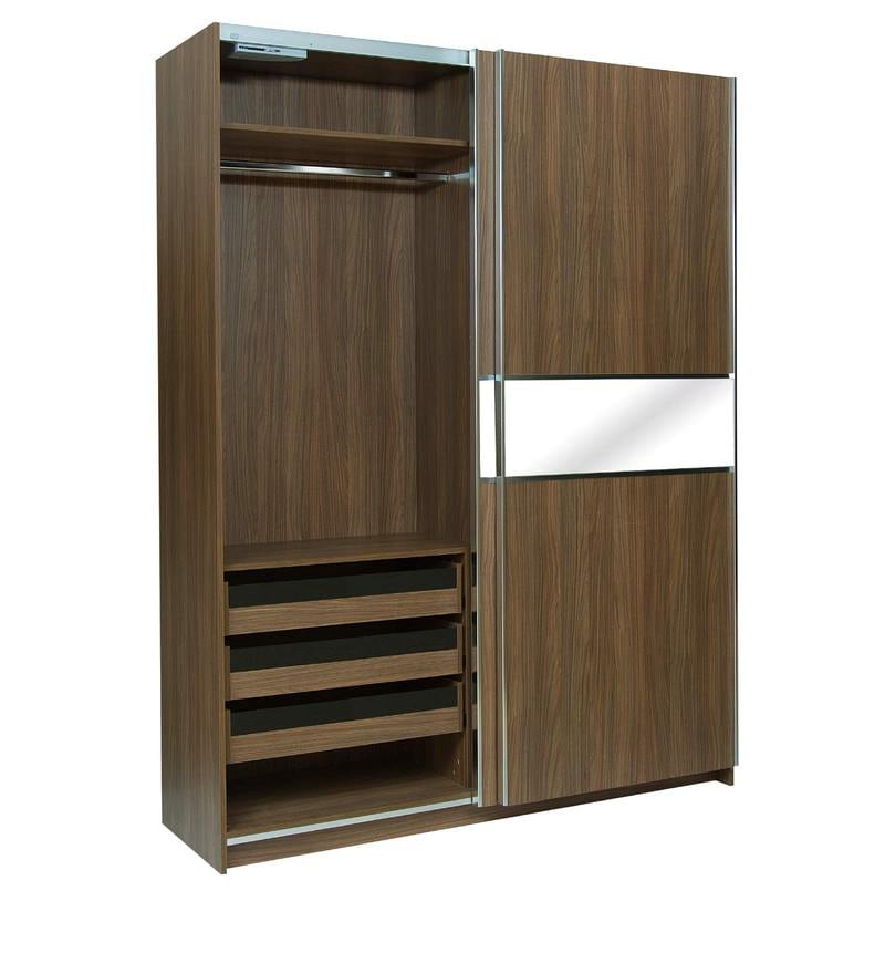 Buy Two Door Sliding Wardrobe With Mirror Panel Soft Close Door