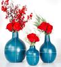 Twig Blue Iron (Pack of 3) Vases