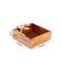 Twig Collection Brown & Gold Wood Tissue Holder