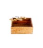 Twig Collection Brown & Gold Wood Tissue Holder