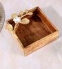 Twig Collection Brown & Gold Wood Tissue Holder