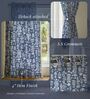 Twigs Indigo Blue Floral Cotton Curtains for Window Pack of 1