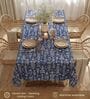 Twigs Indigo Floral Cotton Table Cover ( 4 Seater  )