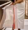 Brown Cotton Striped  Bath Towels (1Pc)