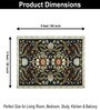 Twilight Floral Printed Polyester 3 X 5 Feet Machine Made Carpet