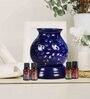 Twilight Sky (Set of 5) Bone China Electric Oil Warmer with 4 Aroma Oil Bottles