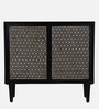 Twilight Solid Wood Cabinet in Black Finish