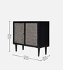 Twilight Solid Wood Cabinet in Black Finish