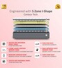 Twin Plus 5-Zone I-shape Tech. Memory Foam 5 Inches King Size Mattress in White Colour