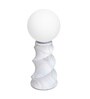 Twist Forme Spiral Marble-Effect Table Lamp Blue & White