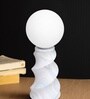 Twist Forme Spiral Marble-Effect Table Lamp Blue & White