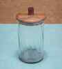 Twist Glass Storage Jar with Acacia Wood Lid