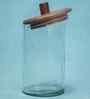 Twist Glass Storage Jar with Acacia Wood Lid