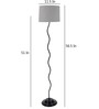 Twisted Black Metal Floor lamp with Zebra print Shade