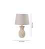 Twisted Ceramic Table Lamp-Beige