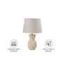Twisted Ceramic Table Lamp-Beige