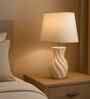 Twisted Ceramic Table Lamp-Beige