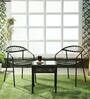 Twister Fabric Table and Chair Set in Green & Black Finish with 2 Chairs