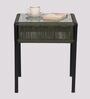 Twister Fabric Table and Chair Set in Green & Black Finish with 2 Chairs