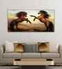 Two Brown Horses Premium Wall Painting