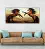 Two Brown Horses Premium Wall Painting