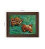 Two Crabs Multicolour Canvas Framed Abstract Art Print
