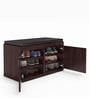 Shoe Shoe Rack with Seating in Wenge Finish with 3 Tier