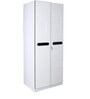 Houston Two Door Wardrobe in Black & White Colour