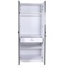Houston Two Door Wardrobe in Black & White Colour