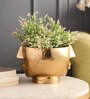 Two Face Gold Aluminium Table Vase