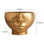 Two Face Gold Aluminium Table Vase