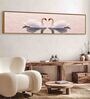 Two Swan Love In The Lake Canvas Art Print