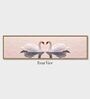 Two Swan Love In The Lake Canvas Art Print