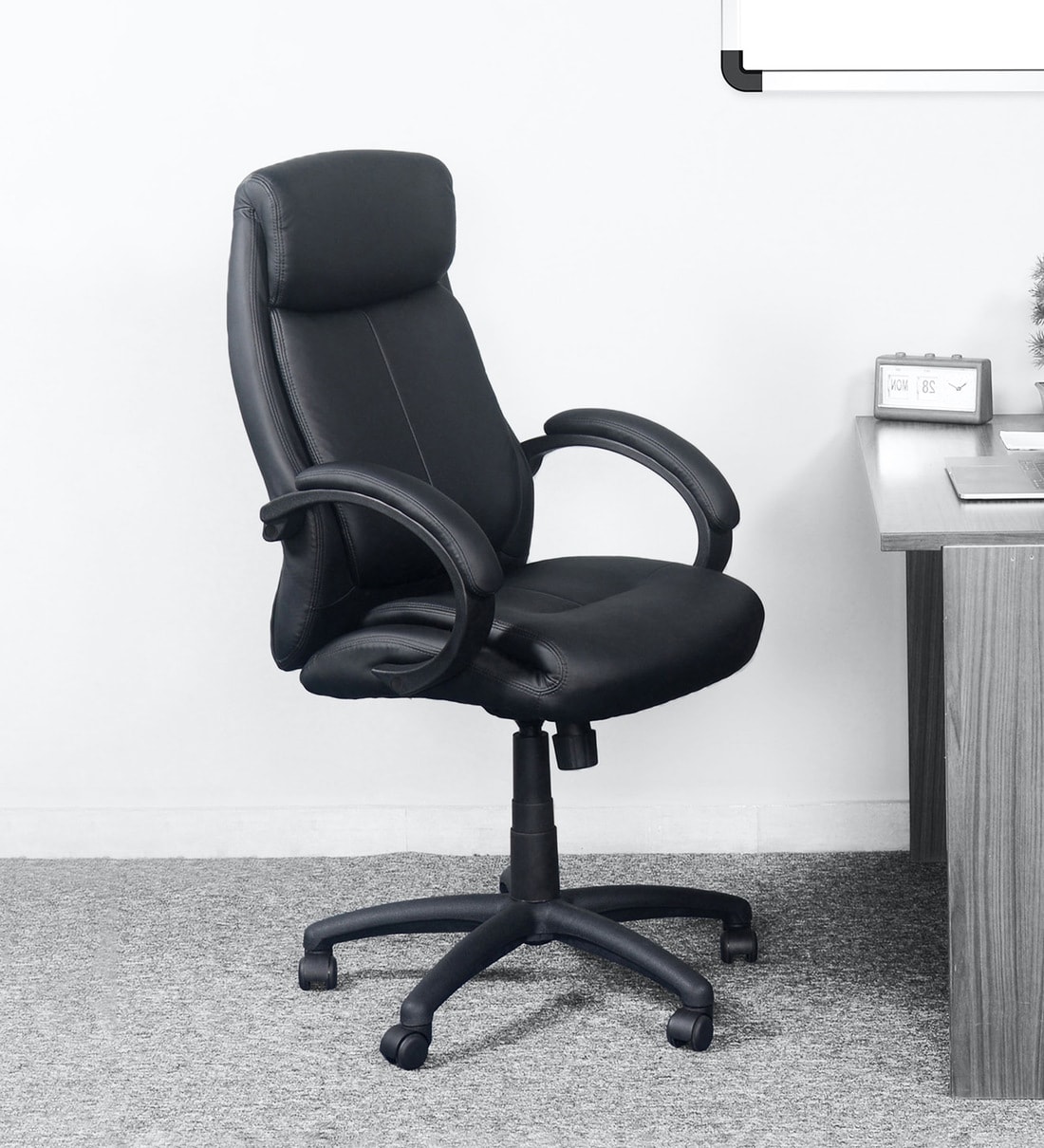Buy Tycoon High Back Office Chair In Black Colour By Nilkamal Online High Back Executive Chairs Chairs Furniture Pepperfry Product