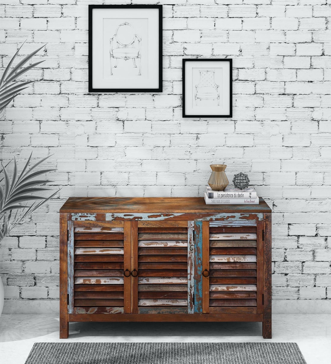 Buy Tynisha Solid Wood Shoe Cabinet In Distress Finish By Bohemiana Online Industrial Shoe Cabinets Shoe Racks Furniture Pepperfry Product