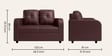 Tycoon Synthetic Leather 2 Seater Sofa in Burgandy Colour