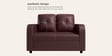 Tycoon Synthetic Leather 2 Seater Sofa in Burgandy Colour