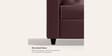 Tycoon Synthetic Leather 3 Seater Sofa in Burgandy Colour