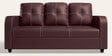 Tycoon Synthetic Leather 3 Seater Sofa in Burgandy Colour