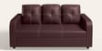 Tycoon Synthetic Leather 3 Seater Sofa in Burgandy Colour