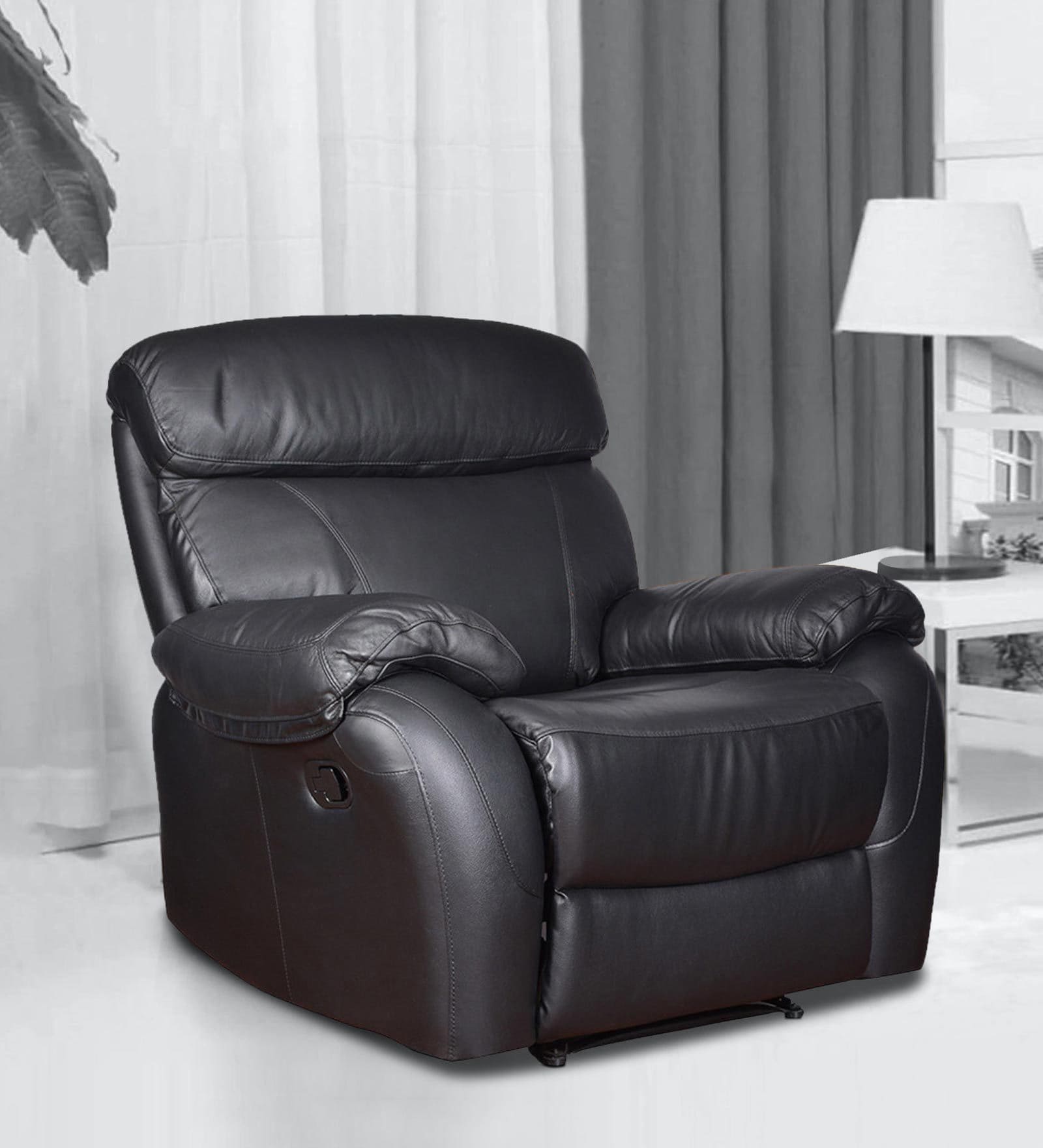 Tyson 1 Seater Recliner in Black Colour