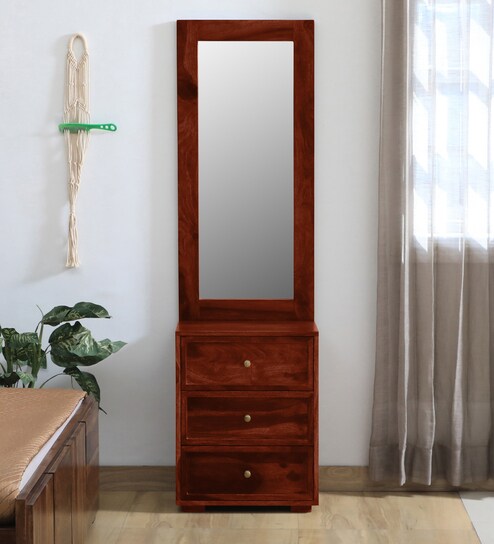 Tyumen Sheesham Wood Dresser in Honey Oak Finish