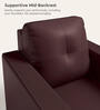 Tycoon Synthetic Leather 1 Seater Sofa in Burgandy Colour