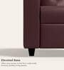 Tycoon Synthetic Leather 1 Seater Sofa in Burgandy Colour