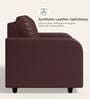 Tycoon Synthetic Leather 1 Seater Sofa in Burgandy Colour