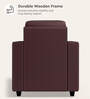 Tycoon Synthetic Leather 1 Seater Sofa in Burgandy Colour