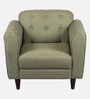 Tyler 1 Seater Sofa Chair With Upholstery In Olive Green Colour